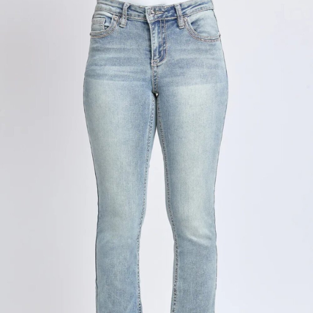 YMI Junior MidRise Heavy Stitch Bootcut Loop Stud Jean